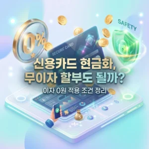 신용카드 현금화 무이자 할부도 가능할까?