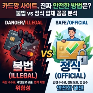 카드깡 사이트 불법과 정식 업체의 차이