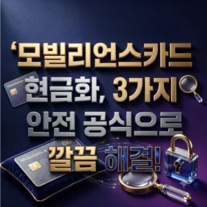 모빌리언스카드 현금화 안전하게 활용하는 3가지 핵심 수칙과 정식 환불법